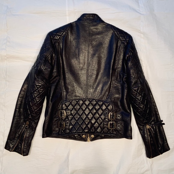 Just Cavalli Ittierre Leather Men's Motorcycle Jacket, size 50, Black - Picture 8 of 8